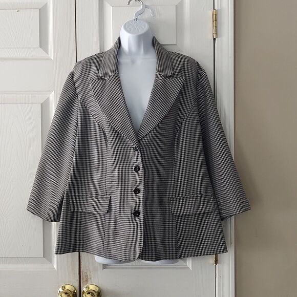 Sweet Suit  houndstooth blazer suit jacket  Sz 22W - Picture 1 of 5